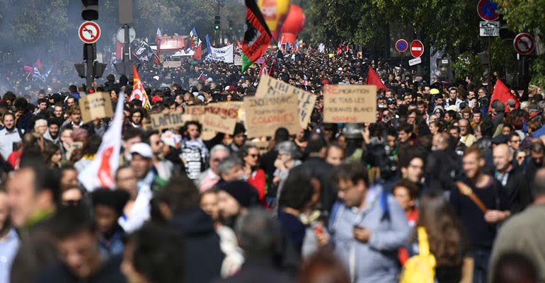 Os contrastes da luta contra a reforma trabalhista e a cobertura da mídia no Brasil e na França