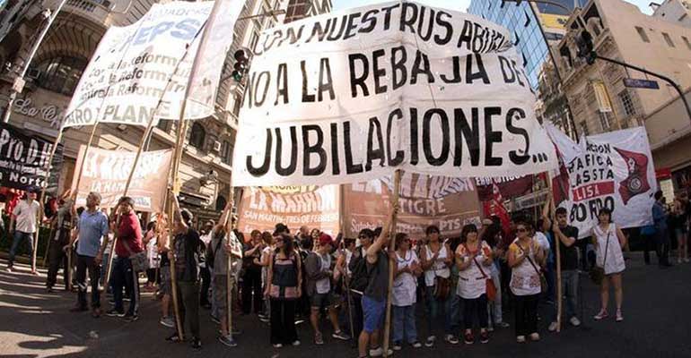 Argentinos contra reforma da previdência