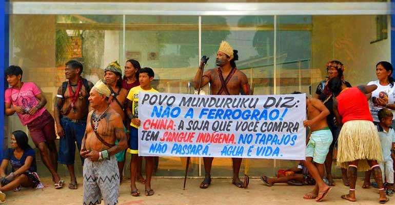Munduruku barram audiência sobre Ferrogrão, que pode impactar seu território
