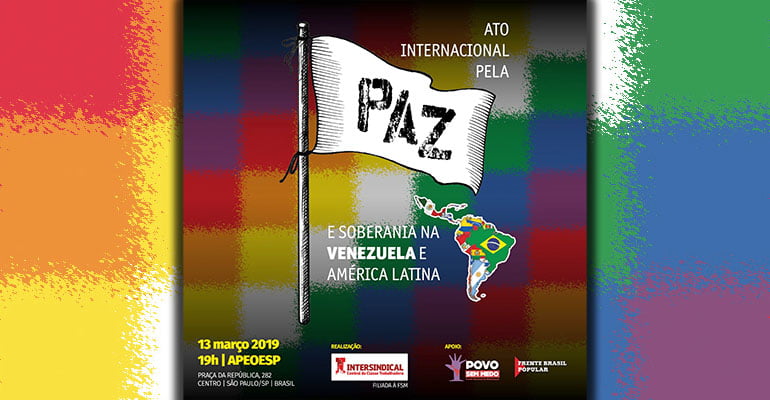 ato internacional pela paz na Venezuela